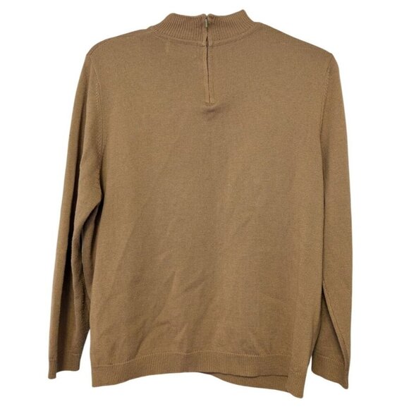 Vintage Alfred Dunner Equestrian Sweater Wool Blend Argyle Chains Brown Size XL - Picture 2 of 7